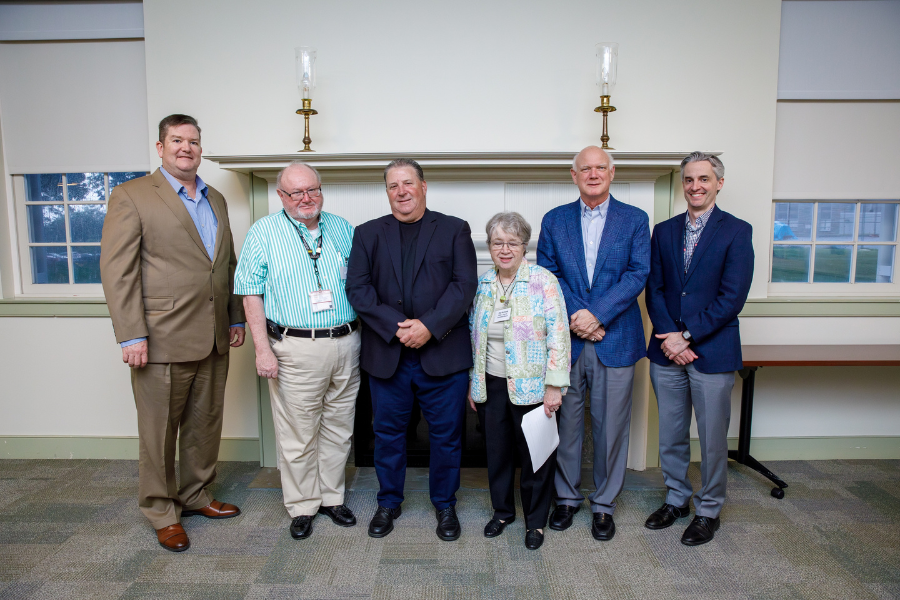 (From left) James Hazlett, MSN, RN, NE-BC; James Fitzgerald; Stephen Phillips, President, Fox Chase Town Watch; Elly Reinhardt; Martin Ogletree; and Michael McCormick.